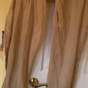 Extra long and wide beige scarf